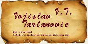 Vojislav Tarlanović vizit kartica